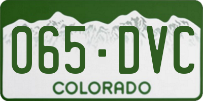 CO license plate 065DVC