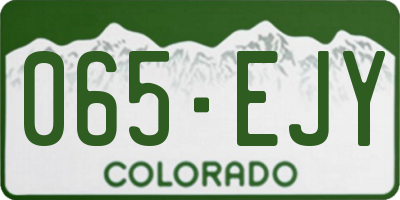 CO license plate 065EJY