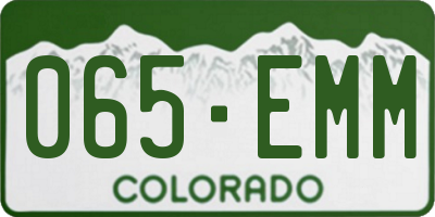 CO license plate 065EMM