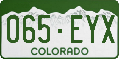 CO license plate 065EYX