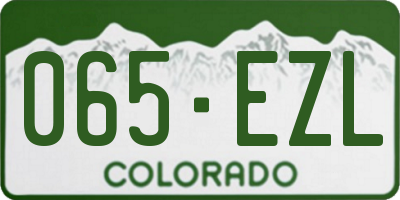 CO license plate 065EZL