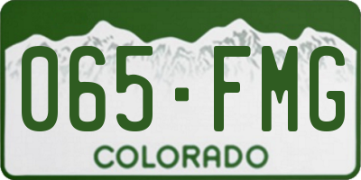 CO license plate 065FMG