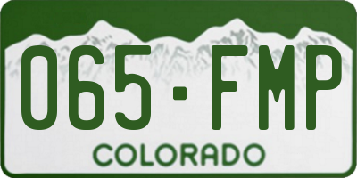CO license plate 065FMP