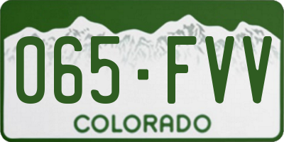 CO license plate 065FVV