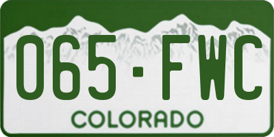 CO license plate 065FWC