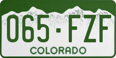 CO license plate 065FZF