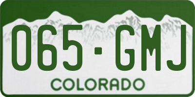 CO license plate 065GMJ