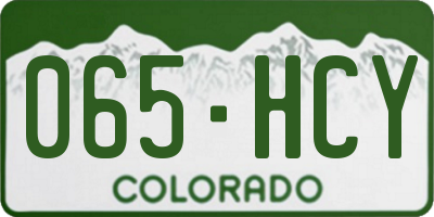 CO license plate 065HCY