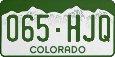 CO license plate 065HJQ