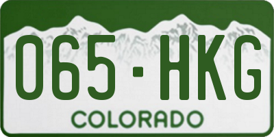 CO license plate 065HKG