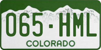 CO license plate 065HML