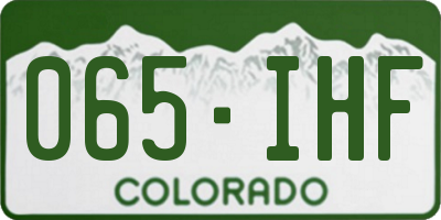 CO license plate 065IHF