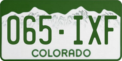 CO license plate 065IXF