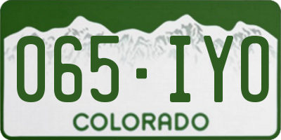 CO license plate 065IYO