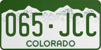 CO license plate 065JCC