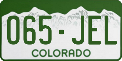 CO license plate 065JEL