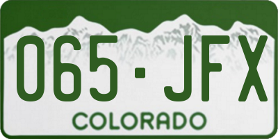 CO license plate 065JFX