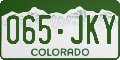 CO license plate 065JKY