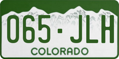 CO license plate 065JLH