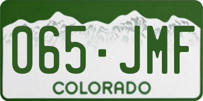 CO license plate 065JMF