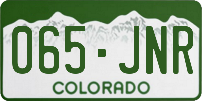 CO license plate 065JNR