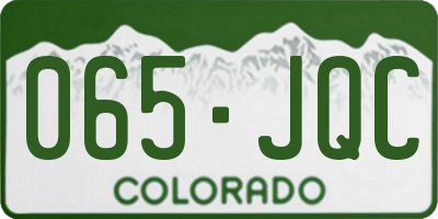 CO license plate 065JQC