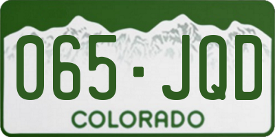 CO license plate 065JQD