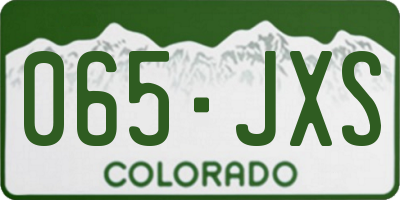 CO license plate 065JXS
