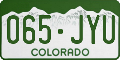 CO license plate 065JYU
