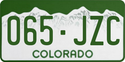 CO license plate 065JZC
