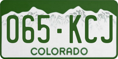 CO license plate 065KCJ