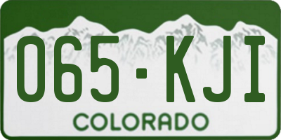 CO license plate 065KJI
