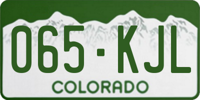 CO license plate 065KJL