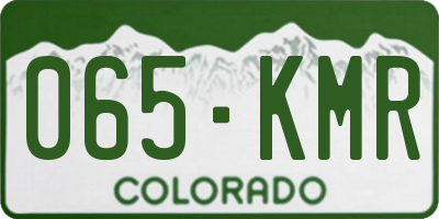 CO license plate 065KMR