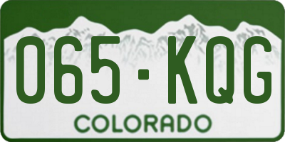 CO license plate 065KQG