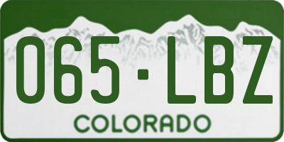 CO license plate 065LBZ