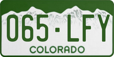 CO license plate 065LFY