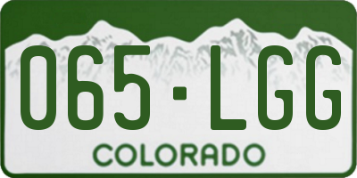 CO license plate 065LGG