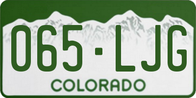 CO license plate 065LJG