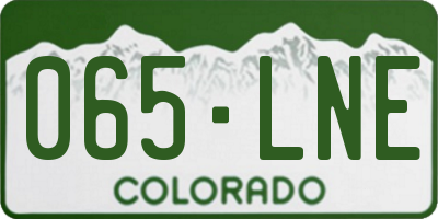 CO license plate 065LNE