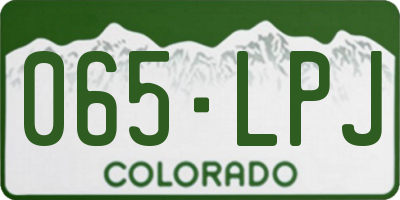 CO license plate 065LPJ
