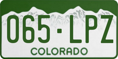CO license plate 065LPZ