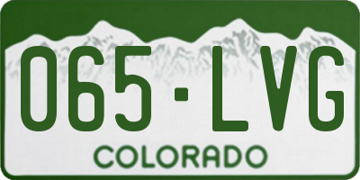 CO license plate 065LVG