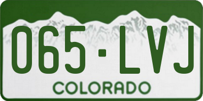 CO license plate 065LVJ