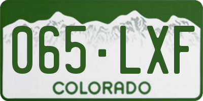 CO license plate 065LXF
