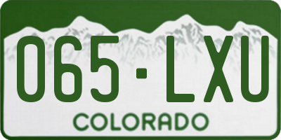 CO license plate 065LXU