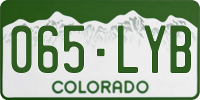 CO license plate 065LYB