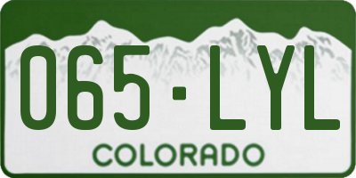 CO license plate 065LYL