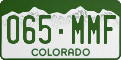 CO license plate 065MMF