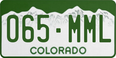 CO license plate 065MML